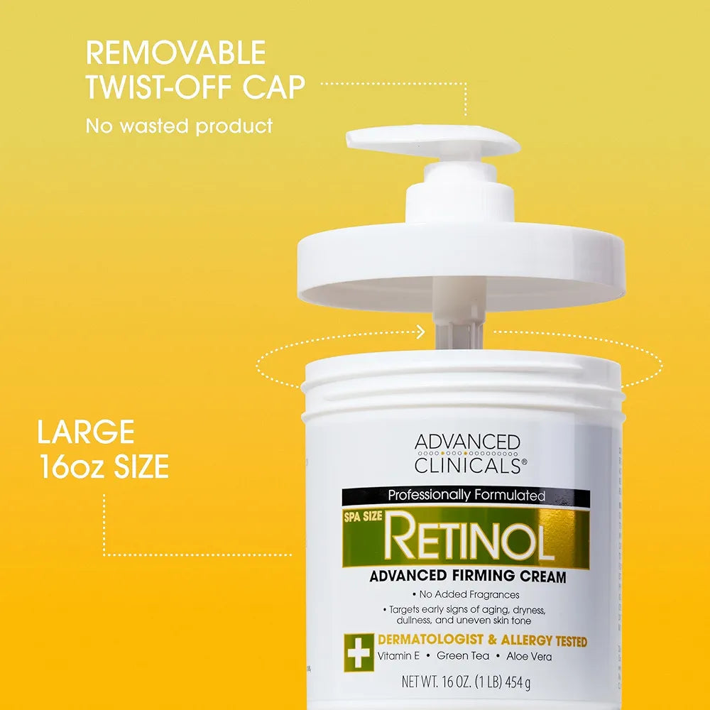 Advanced Clinicals Retinol Body Lotion & Face Moisturizer