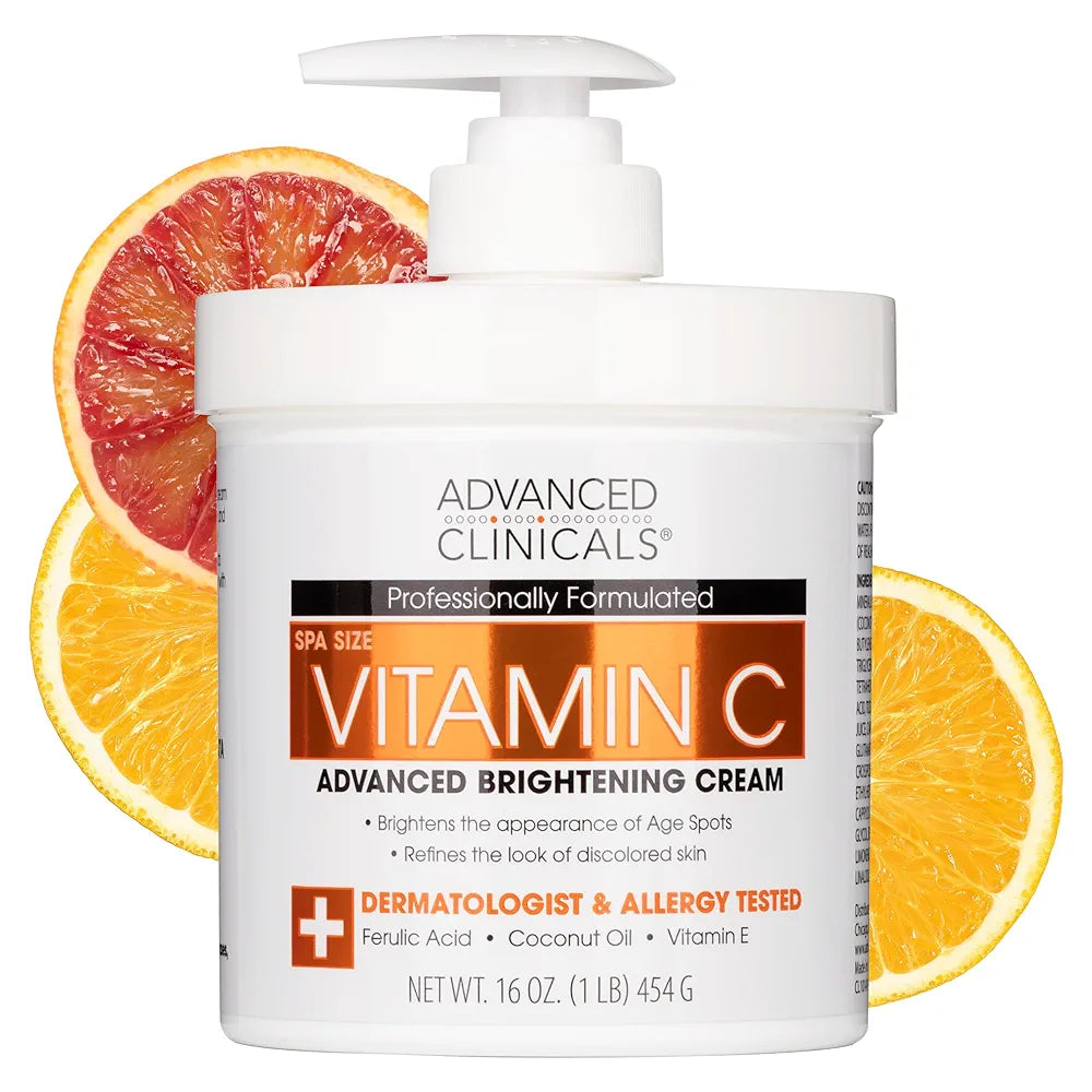 Advanced Clinicals Vitamin C Cream Visibly Brightening Body Lotion