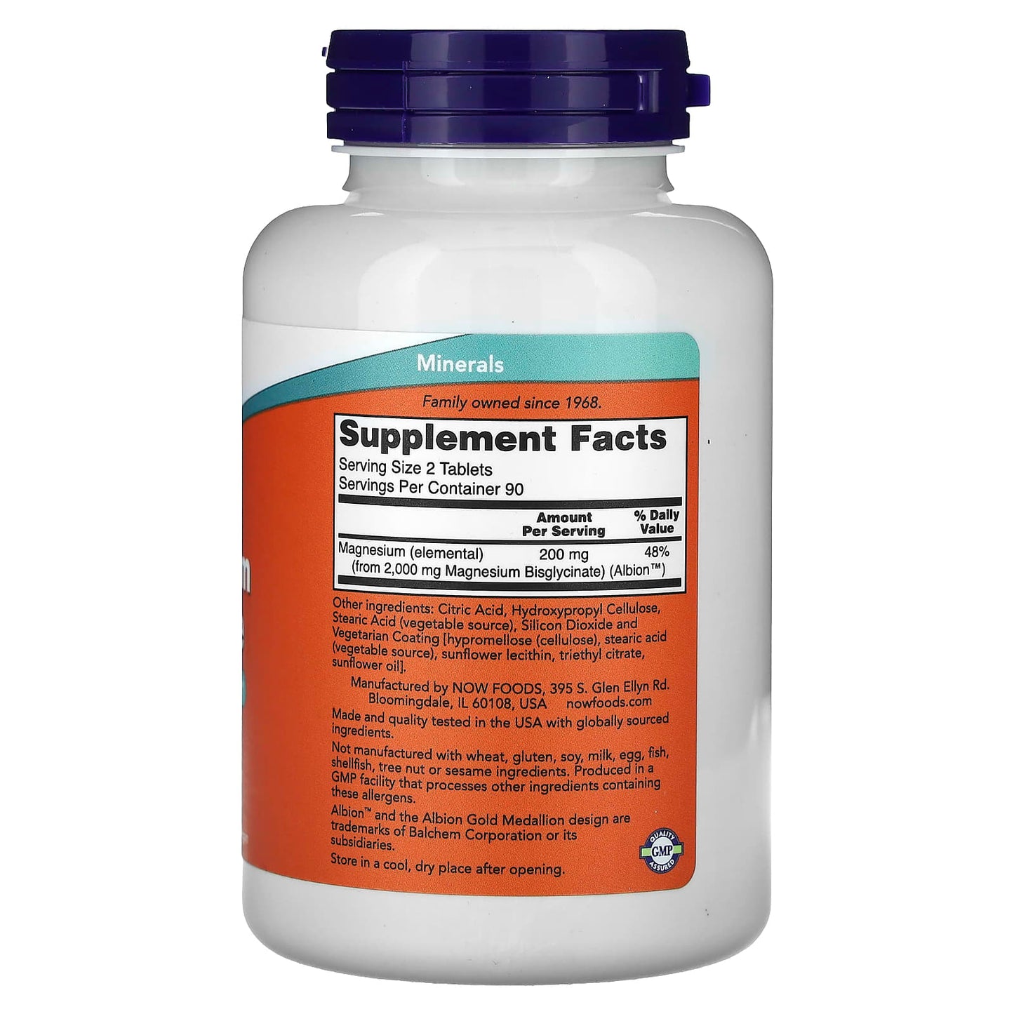 NOW Magnesium Glycinate 100 mg – 180 Tablets