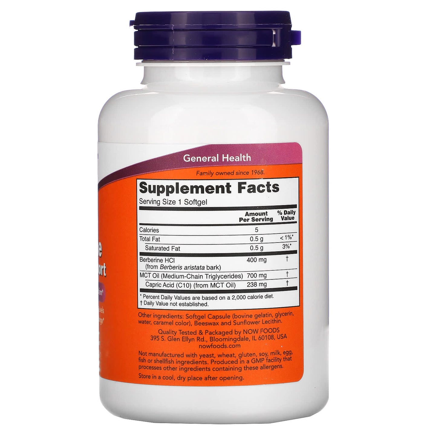 NOW Foods Berberine Glucose Support – 90 Softgels | Blood Sugar & Metabolic Health