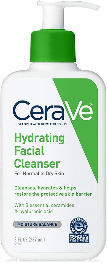 CeraVe Hydrating Facial Cleanser 473ml | Gentle Moisturizing Face Wash for Dry, Normal & Sensitive Skin