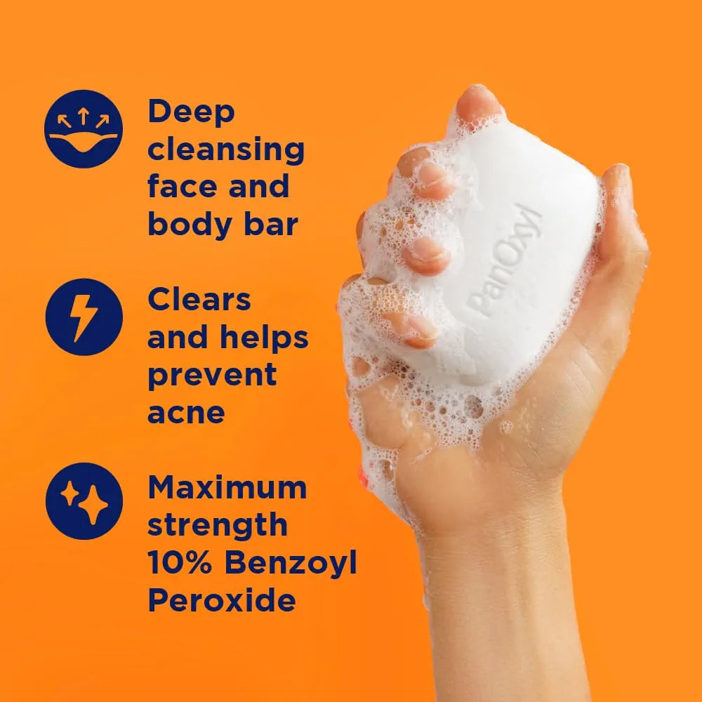 PanOxyl Acne Treatment Bar with 10% Benzoyl Peroxide (4 Oz)
