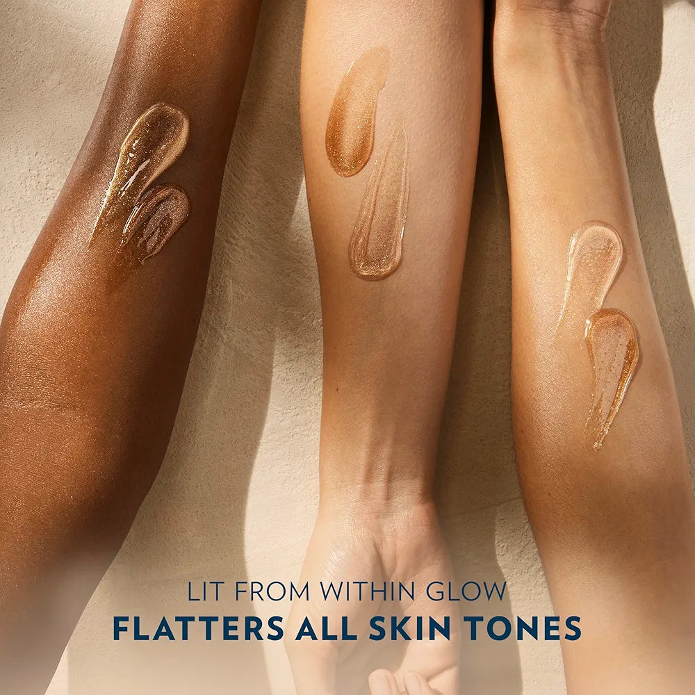 Vaseline Golden Hour Glow | Vanilla Shimmer Body Gel Oil with Ultra-Hydrating Lipids & 100% Pure Cocoa Butter