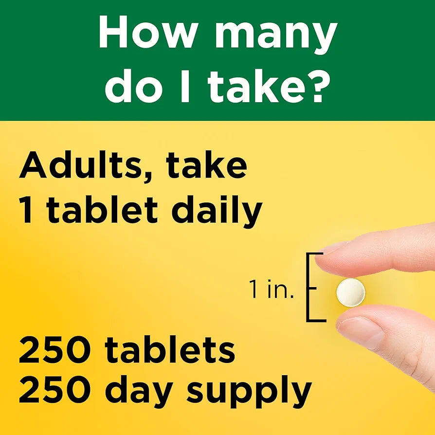 Nature Made Folic Acid 400 mcg, Dietary Supplement for Nervous System Function & Pregnant/TTC women. 250 Day Supply