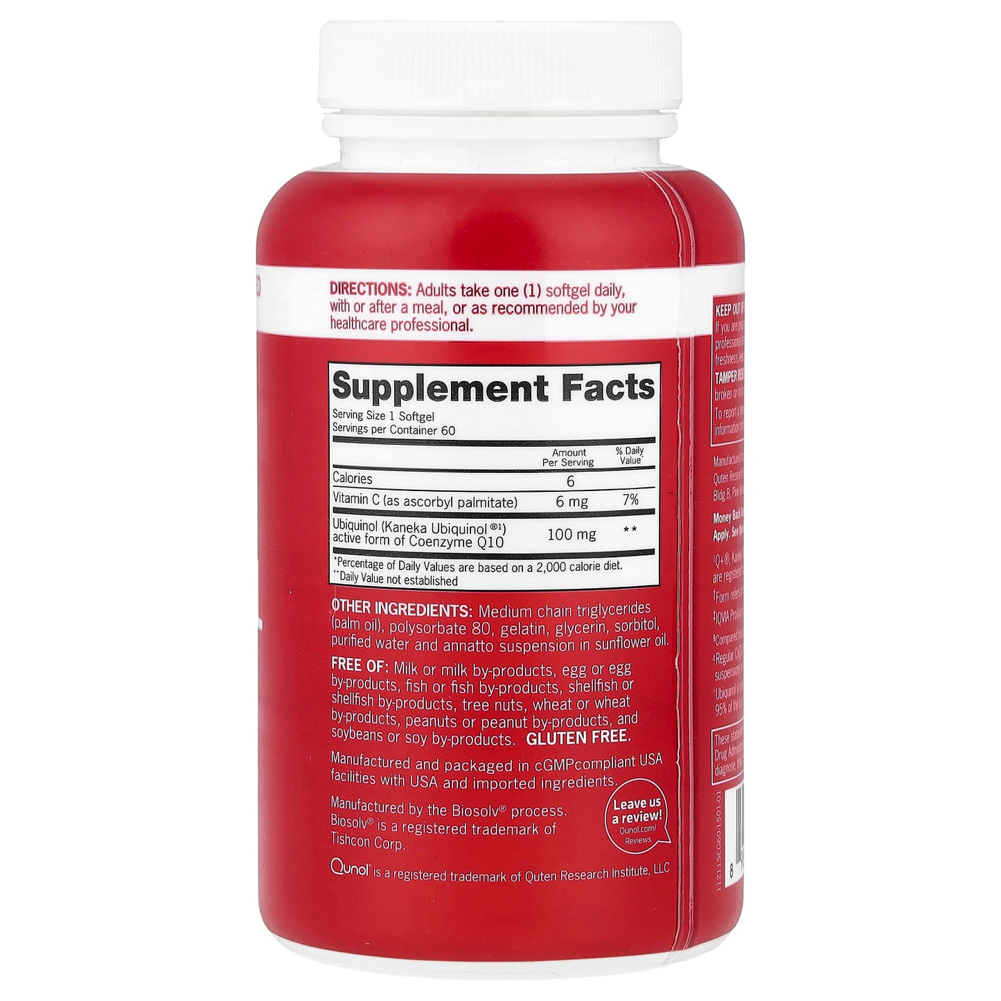 Qunol® Mega Ubiquinol CoQ10 100mg – Superior Absorption Antioxidant for Heart Health & Egg Quality, 60 Softgels