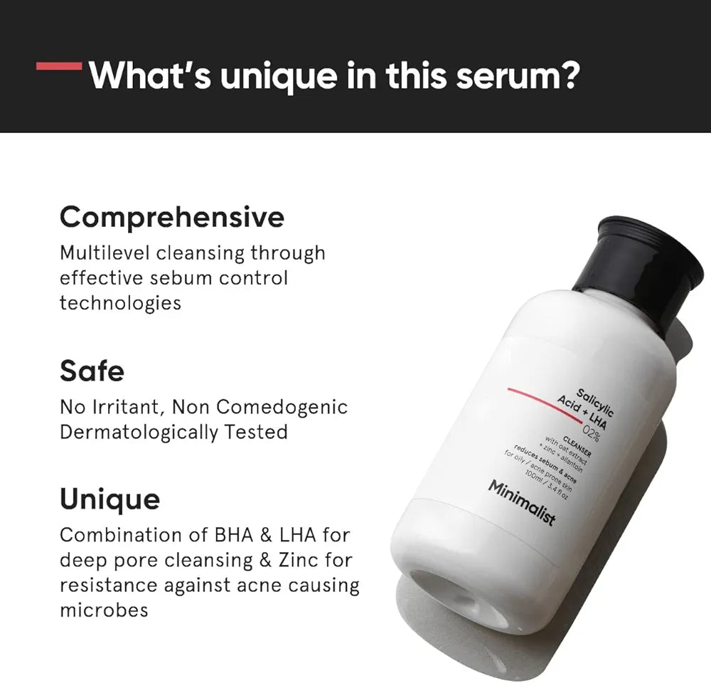 Minimalist 2% Salicylic Acid Face Wash for Oily, Acne-Prone Skin