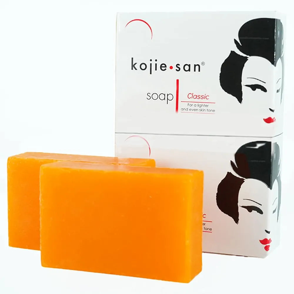 Kojie San Skin and Body Brightening Soap - Original Kojic Acid Dark Spot Remover Bar 65g
