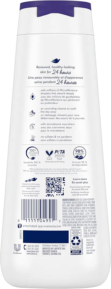 Dove Body Wash Unwind Blueberry and Moon Milk