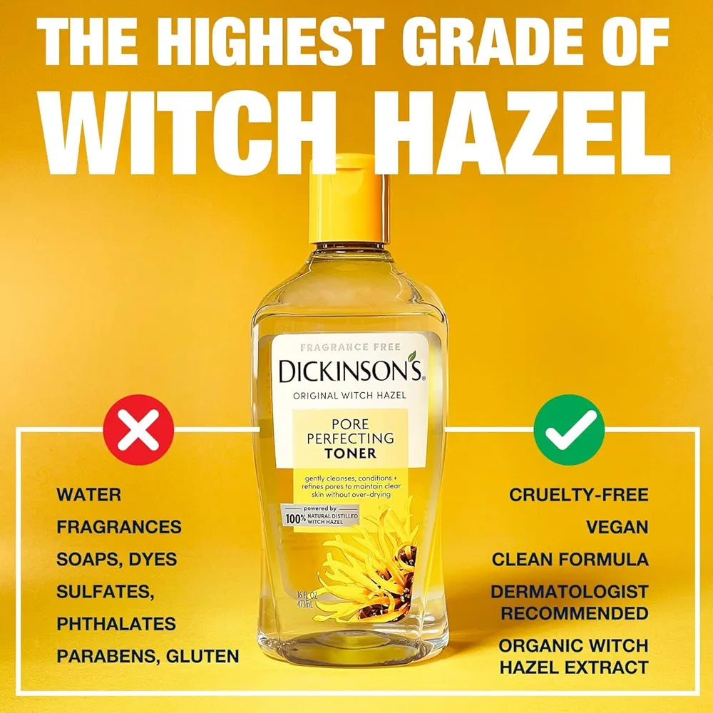 Dickinson's Original Witch Hazel Pore-Perfecting Toner, 100% Natural