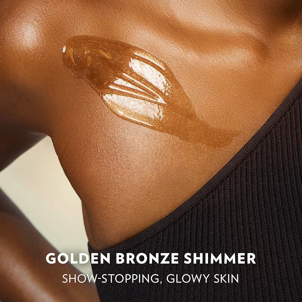 Vaseline Golden Hour Glow | Vanilla Shimmer Body Gel Oil with Ultra-Hydrating Lipids & 100% Pure Cocoa Butter