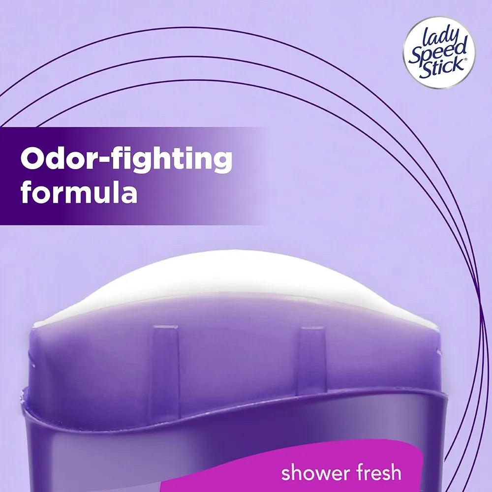 Lady Speed Stick Invisible Dry Antiperspirant Deodorant | Shower Fresh | 72-Hour Sweat & Odour Protection |