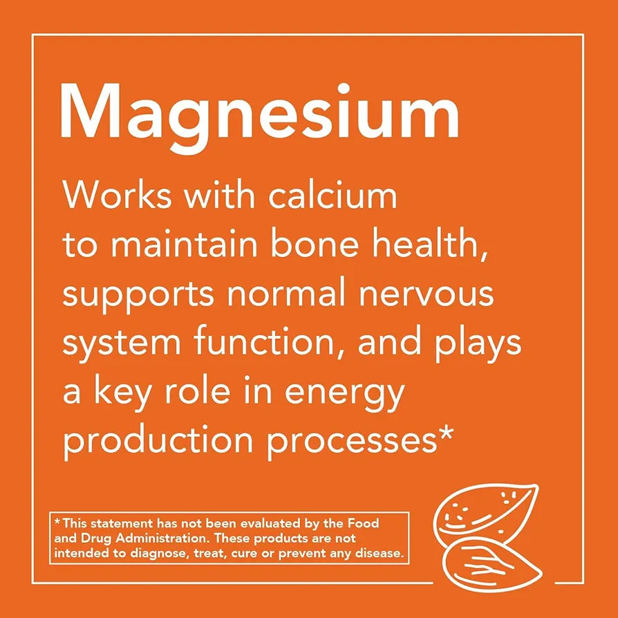 NOW Supplements Magnesium Citrate | Enzyme Function & Nervous System Support | 120 Capsules