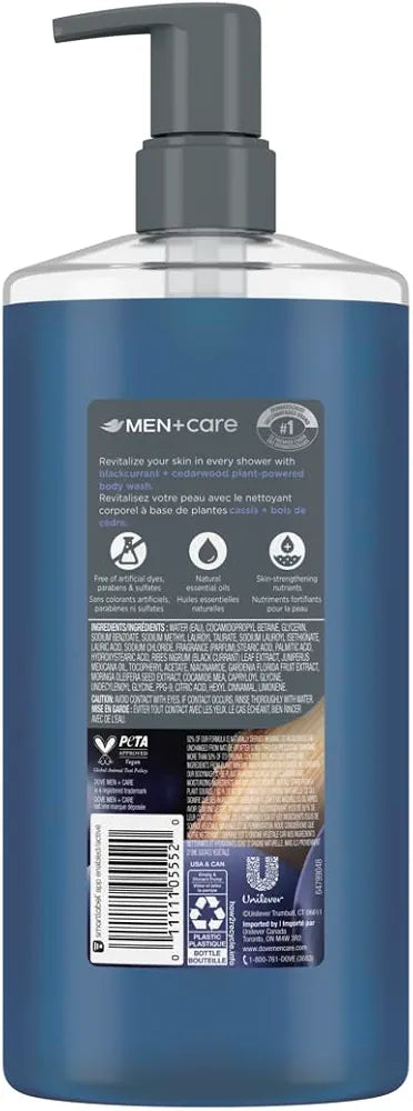 Dove Men+Care Blackcurrant & Cedarwood Moisturizing Body Wash | 26 oz