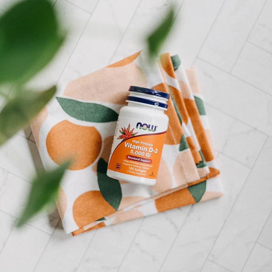 NOW Foods Vitamin D-3 5,000 IU, High Potency | 120 Softgels