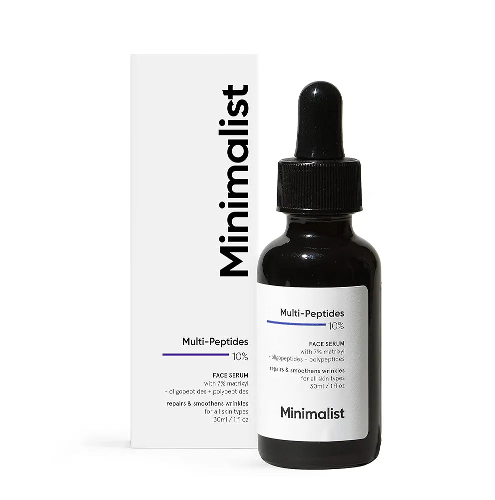 Minimalist Multi Peptide Night Serum for Anti-Aging. Reduces Wrinkles With 7% Matrixyl & 3% Bio-Placenta