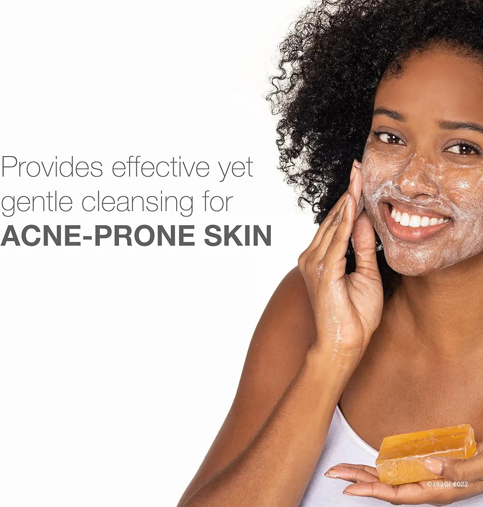 Neutrogena Acne-Prone Skin Facial Cleansing Bar| Non-Medicated and Non-Comedogenic Transparent Soap