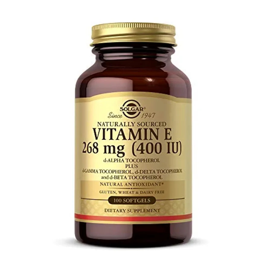 Solgar Vitamin E 400 IU |d-Alpha Tocopherol & Mixed Tocopherols| Supports Immune System & Skin Nutrition | 100 Softgels