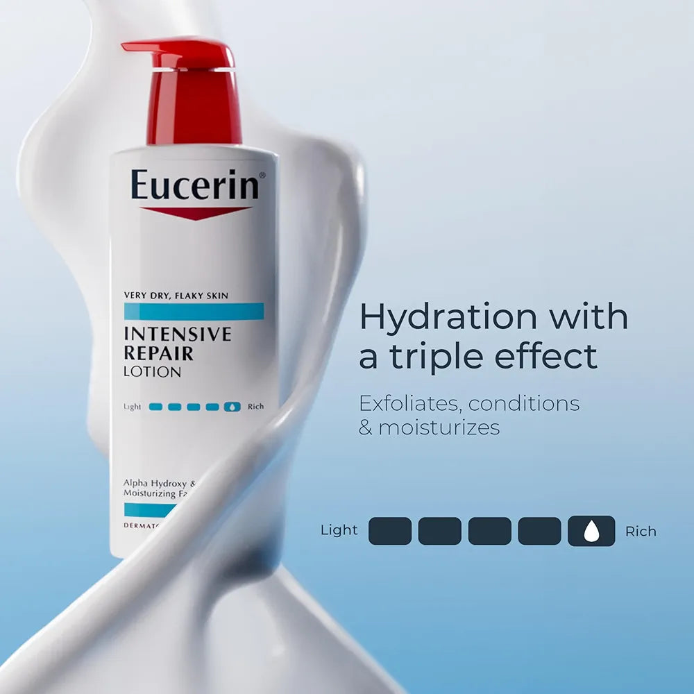 Eucerin Intensive Repair Body Lotion for Dry Skin with Alpha Hydroxy, Body Moisturizer for Very Dry Skin