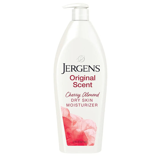 Jergens Original Scent Body and Hand Lotion, with Hydralucence blend and Cherry Almond Essence
