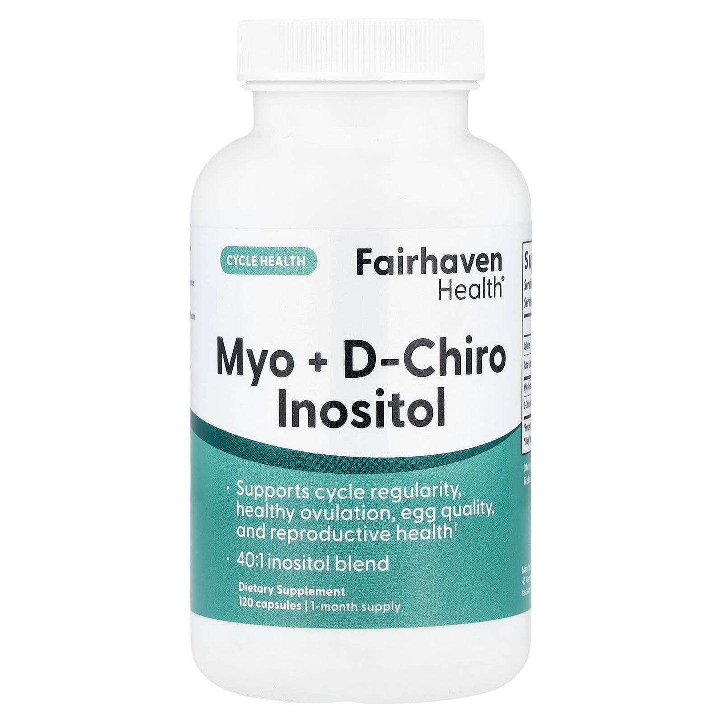 Fairhaven Health Myo + D-Chiro Inositol – 120 Capsules | Hormonal & Fertility Support for TTC Women and Women with PCOS