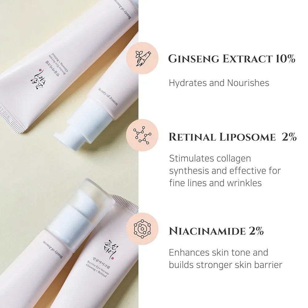 Beauty of Joseon Revive Eye Serum For Puffy Eye Bags, Fine Lines, Dark Circles and Wrinkles