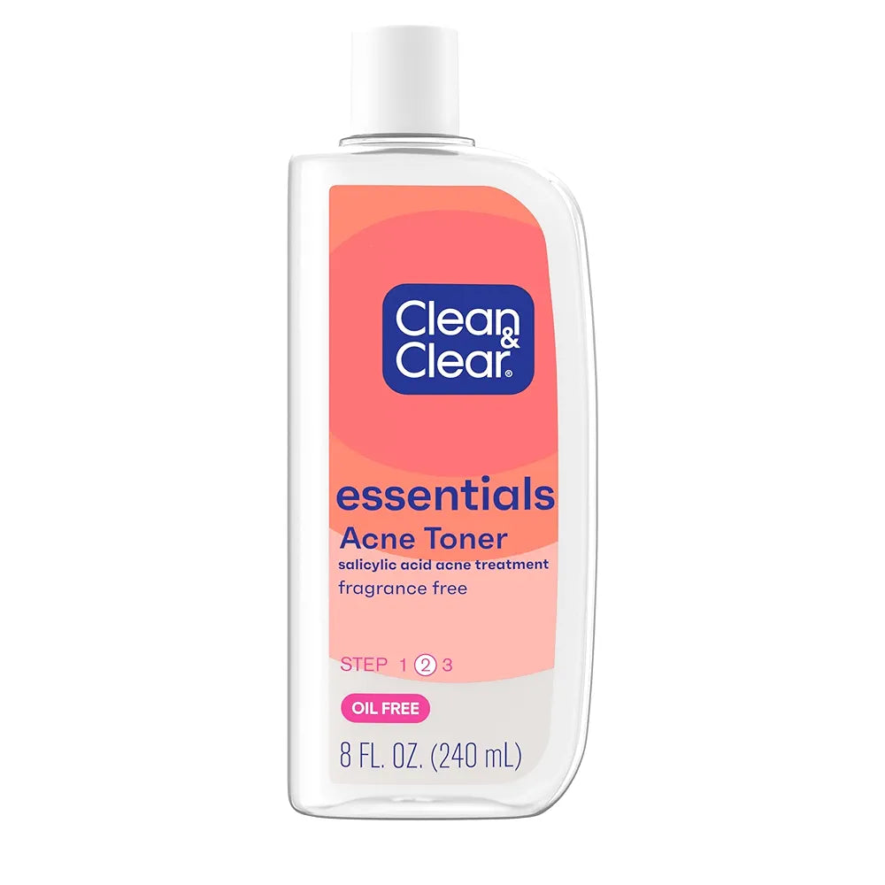 Clean & Clear Essentials Oil-Free Acne Toner, 2% Salicylic Acid Acne Treatment.