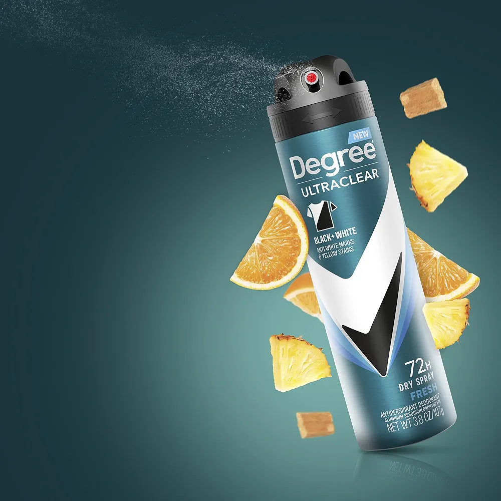 Degree Men UltraClear Black + White Antiperspirant Dry Spray | 3.8 oz