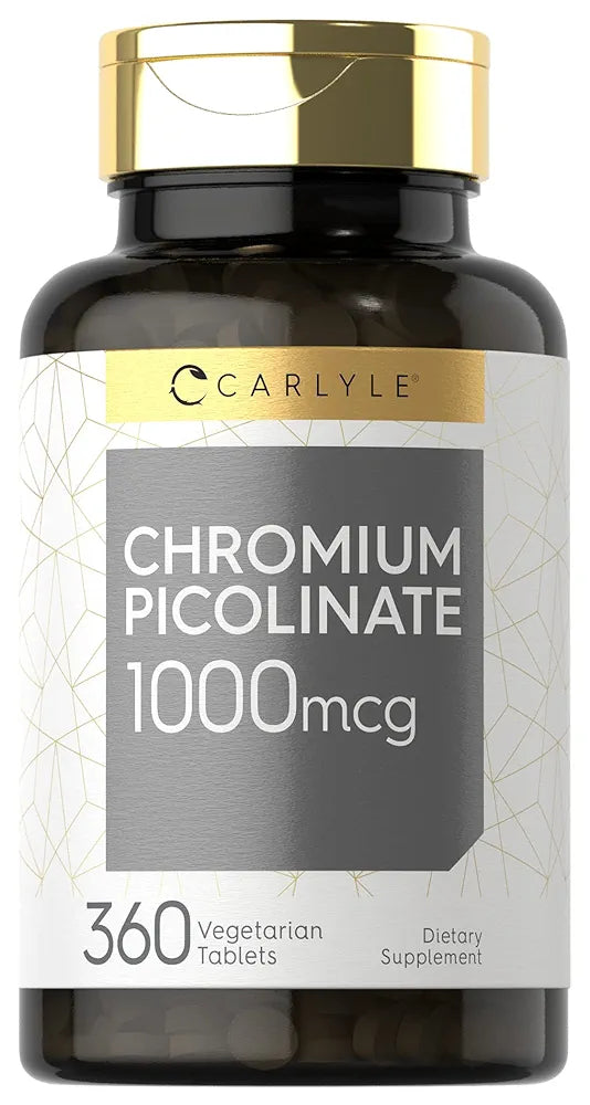 Carlyle Ultra Chromium Picolinate 1000 mcg – 360 Tablets | Metabolism & Blood Sugar Support