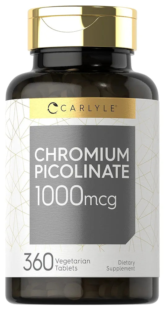 Carlyle Ultra Chromium Picolinate 1000 mcg – 360 Tablets | Metabolism & Blood Sugar Support