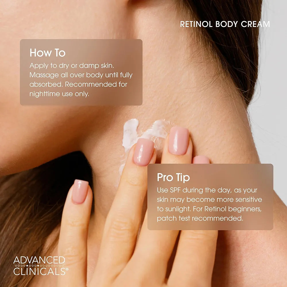 Advanced Clinicals Retinol Body Lotion & Face Moisturizer