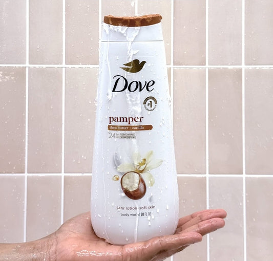 Dove Body Wash Pampering Shea Butter & Vanilla for Renewed, Healthy-Looking Skin Gentle Skin