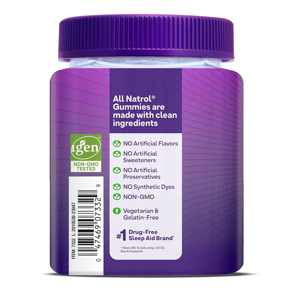 Natrol Melatonin Gummies 5 mg| Sleep 90 Strawberry-Flavoured Sleep Aids for Adults