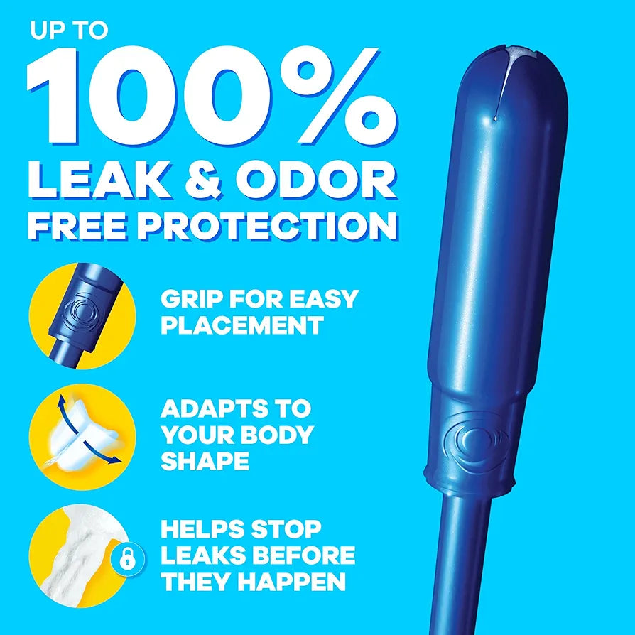 Tampax Pearl Tampons Multipack – Regular & Super Absorbency, Unscented, LeakGuard Braid (34 Count)