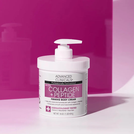 Advanced Clinicals Collagen Peptides Body Lotion & Face Moisturizer