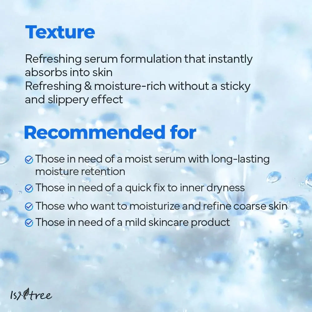 ISNTREE Ultra-Low Molecular Hyaluronic Acid Serum | Deep Hydration, Lightweight & Fast-Absorbing | Korean Skincare