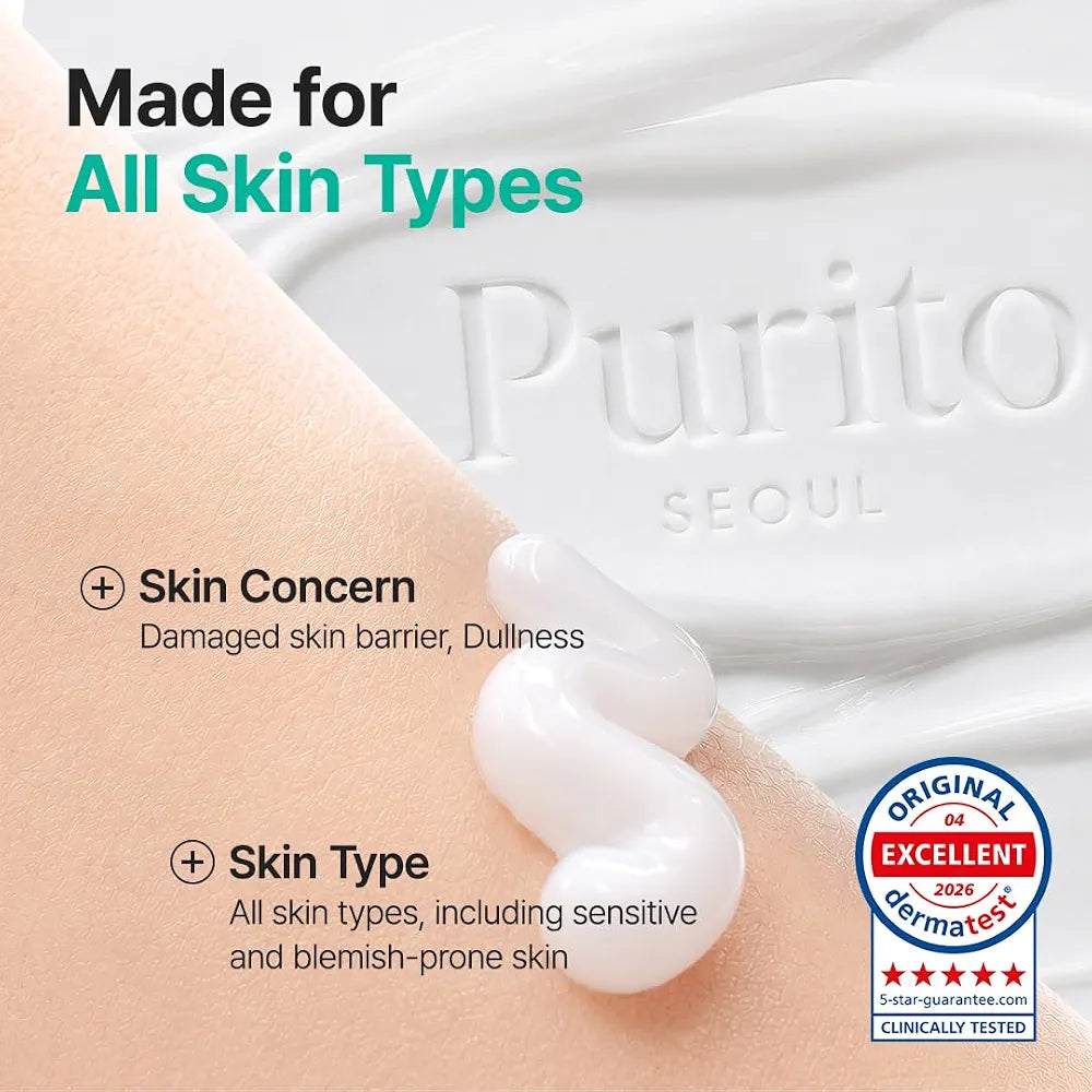 PURITO Seoul Mighty Bamboo Panthenol Cream with 10% Panthenol | Bamboo Extract & Squalane for Damaged Skin Barrier | Dryness & Sensitive Skin | 100ml