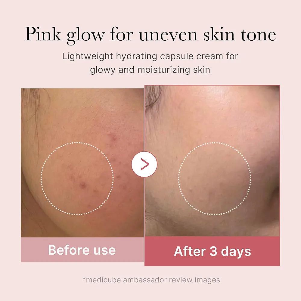 Medicube PDRN Pink Collagen Capsule Cream 55ml | Salmon DNA, Niacinamide & Collagen Moisturiser for Glow, Hydration & Uneven Skin Tone
