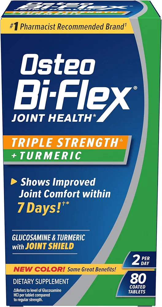 Osteo Bi-Flex Triple Strength Joint Supplement with Glucosamine & Turmeric | 80 tablets