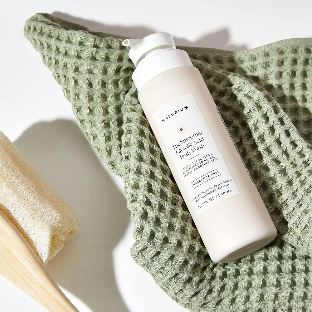 Naturium The Smoother Glycolic Acid Exfoliating Body Wash, Soft & Smoothing Cleanser