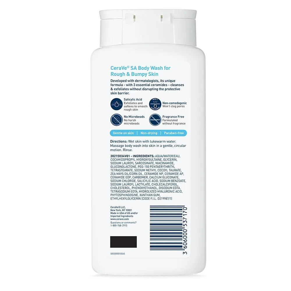 CeraVe SA Body Wash for Rough and Bumpy Skin