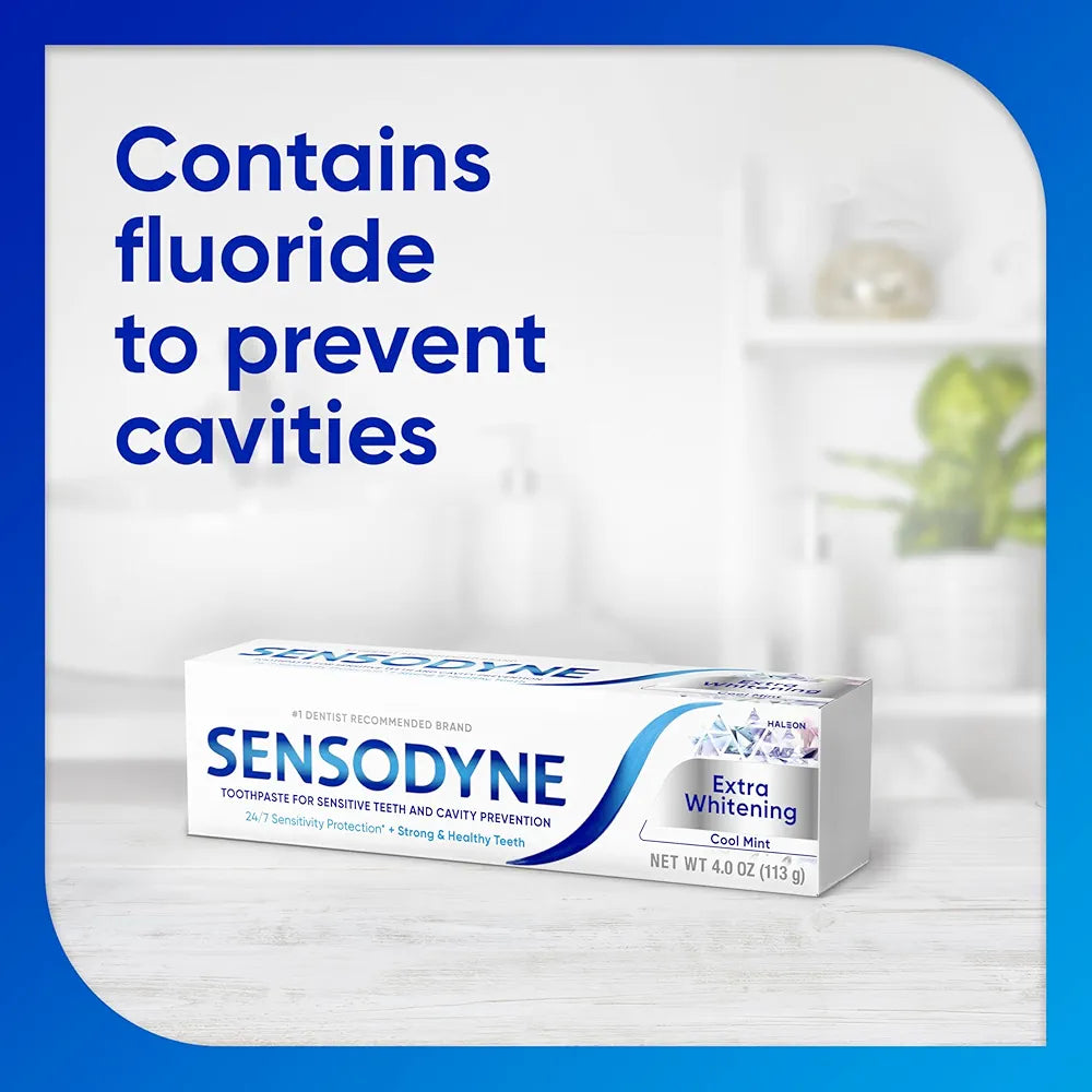 Sensodyne Extra Whitening Sensitive Teeth & Cavity Prevention Toothpaste