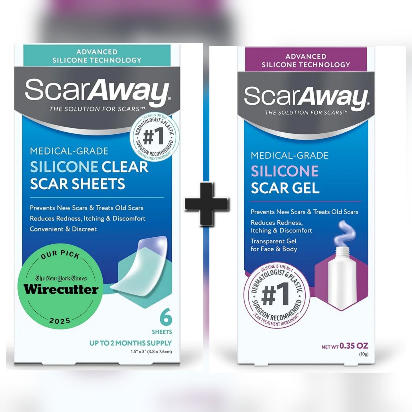 ScarAway Advanced Clear Silicone Scar Sheets | Medical-Grade for Surgical, Burn, Body, Hypertrophic & Keloid Scar Treatment & Prevention