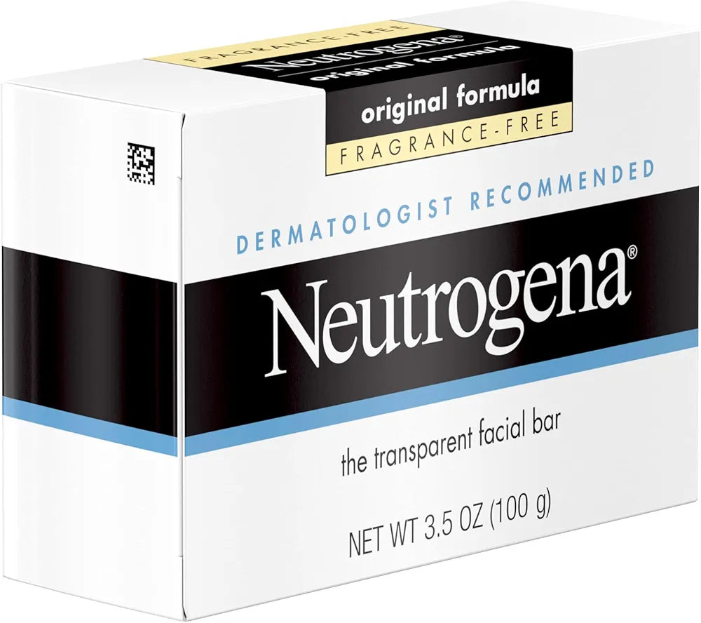 Neutrogena Original Amber Facial Cleansing Bar | Transparent Gentle Face Soap