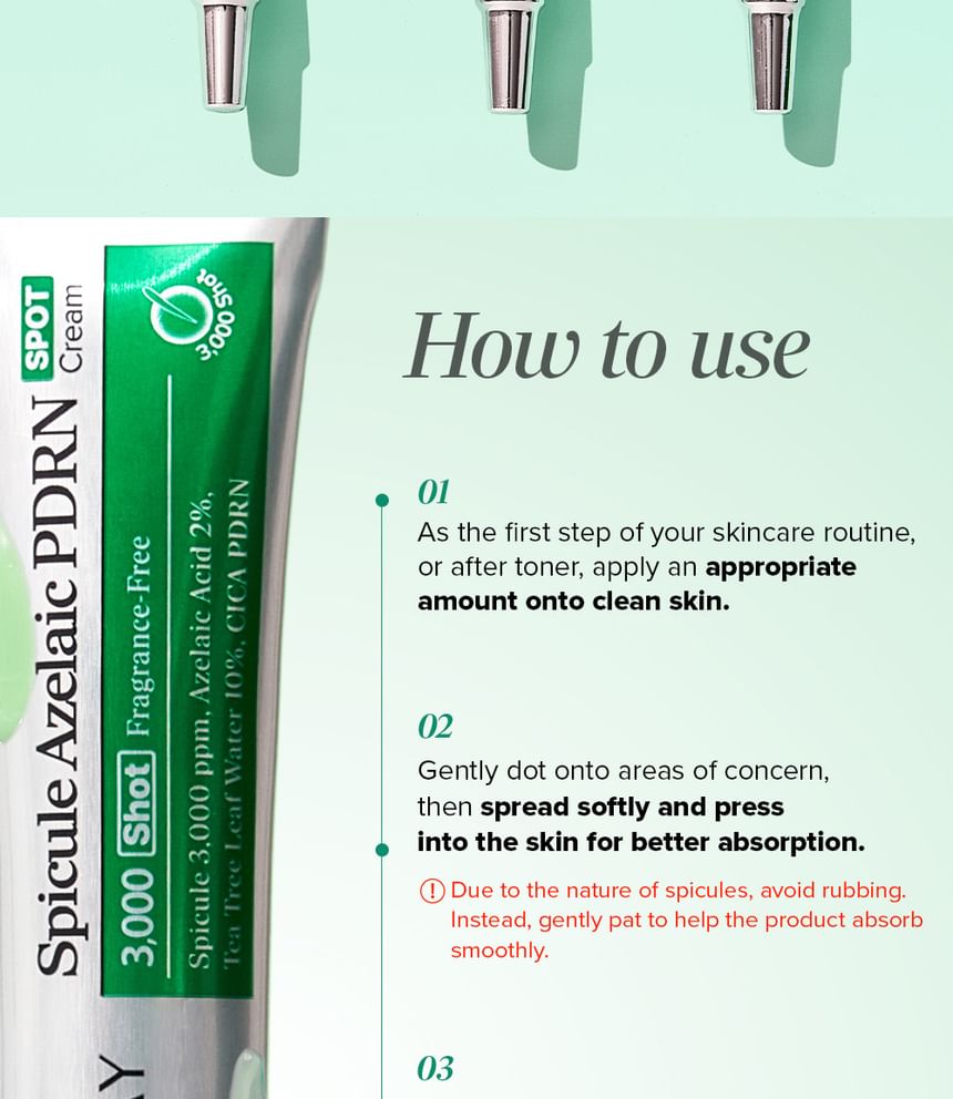 Mary&May Spicule Azelaic PDRN Spot Cream Set | Acne, Dark Spot & Pore Care 15g