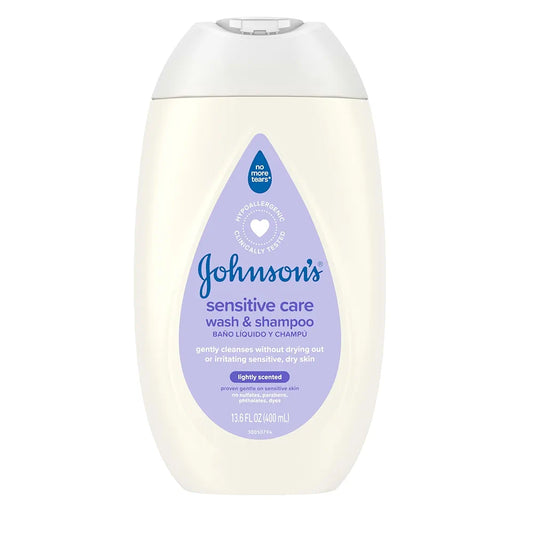 Johnson's Sensitive Care Baby Body Wash & Shampoo for Sensitive Skin