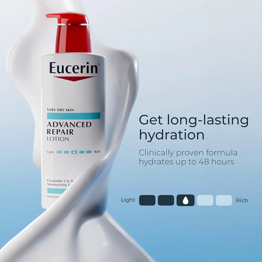 Eucerin Advanced Repair Body Lotion for Very Dry Skin | Unscented Lotion Formulated with Ceramides