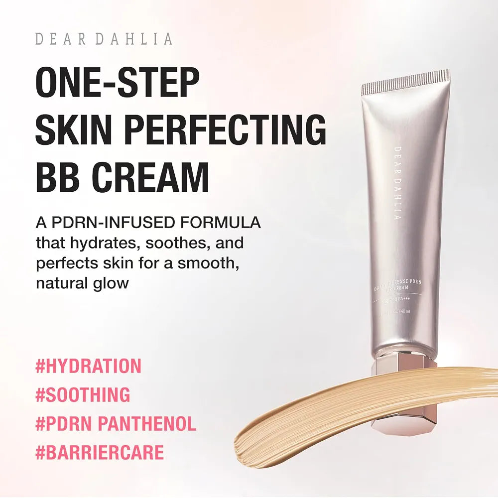Dear Dahlia Daily PDRN BB Cream (Rosy Light) | Centella PDRN Skin Tint for Dewy Glass Skin