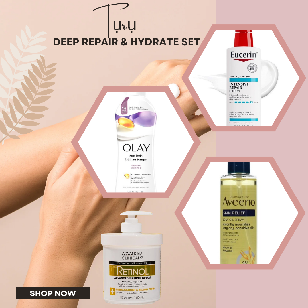 Tụrụ Deep Repair & Hydrate Set | For Dry, Dull, Skin