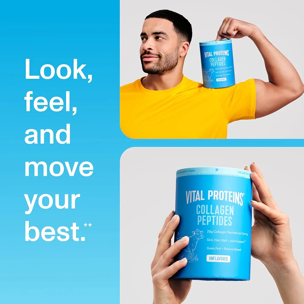 Vital Proteins Collagen Peptides Powder | Unflavored Collagen for Hair, Skin, Nails, Bones & Joints