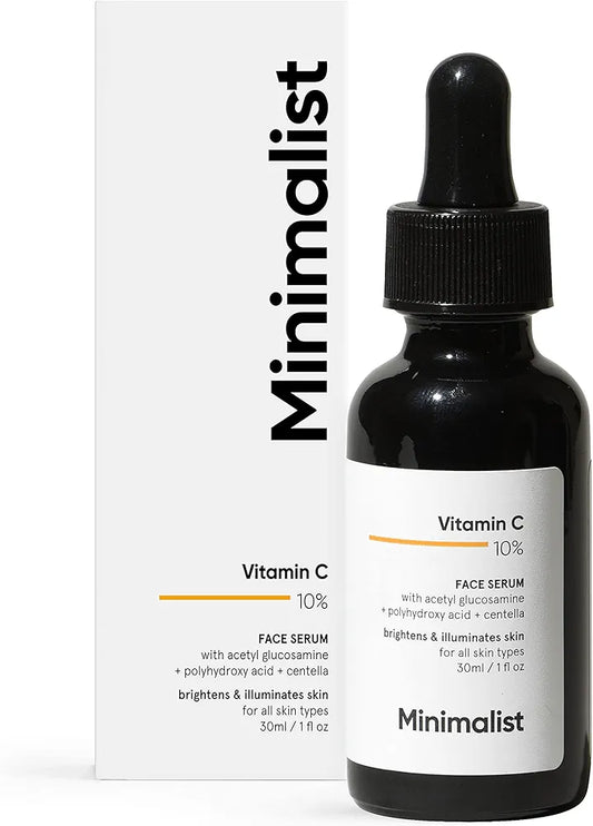 Minimalist 10% Vitamin C Serum for Brightening